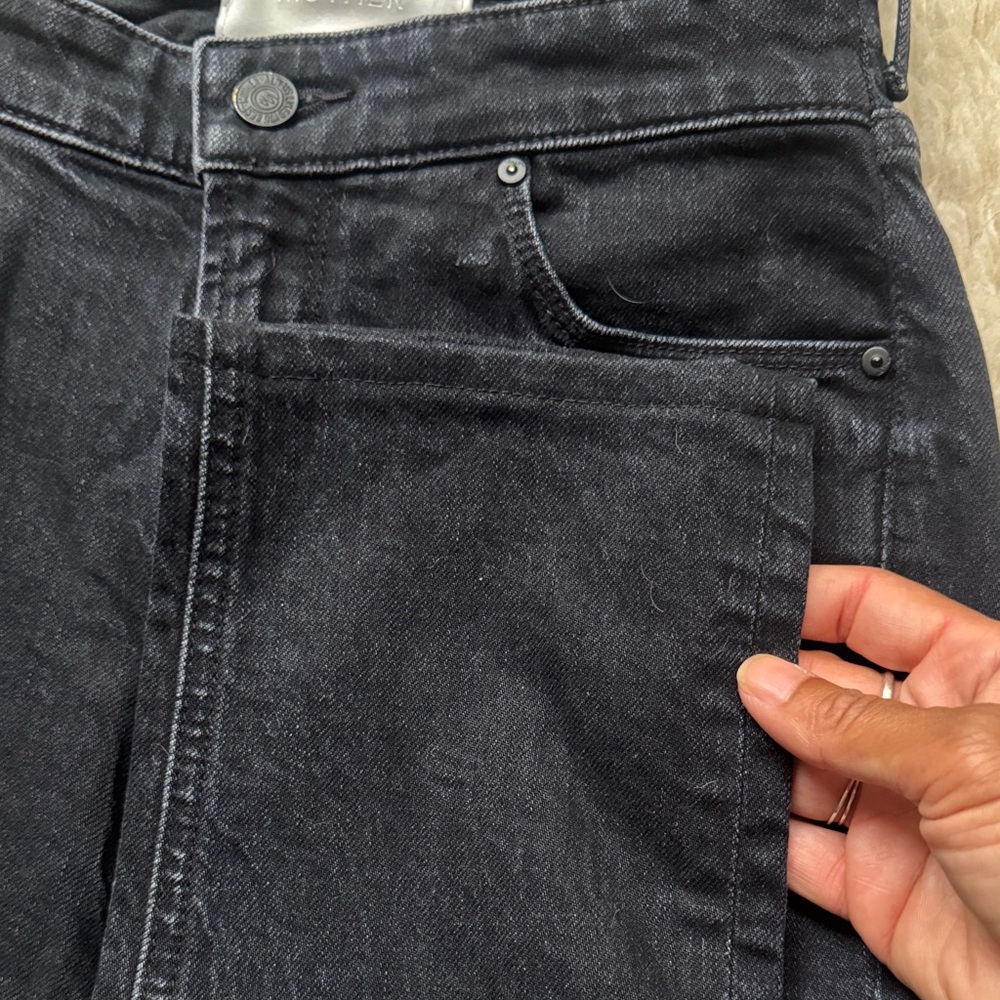 MOTHER Black High-Rise Jeans The dazzler Shift minimalist Gap style mom Jean - Picture 13 of 13